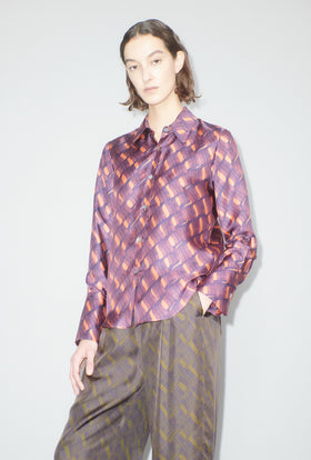 Brush Waves Bluse, Flamingo from ODEEH 