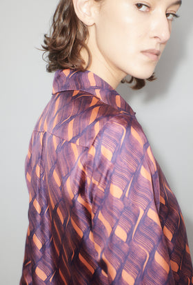 Brush Waves Bluse, Flamingo from ODEEH 