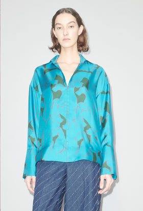 HOUNDS Bluse, Turquoise Blue from ODEEH 