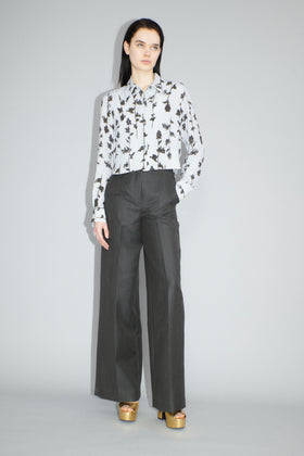 Flower Items on Crushed Crepe Bluse, Airblue from ODEEH 