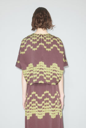 Double Printed Degradè Bluse, Goldolive from ODEEH 