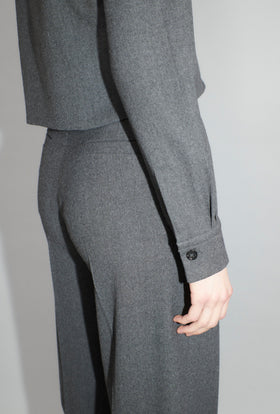 Stretch Flannel Bluse, Granite from ODEEH 