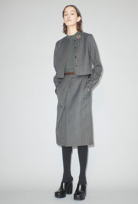 Men's Stripe Bluse, Gunmetal from ODEEH 