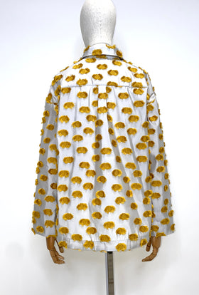 Filcoupé Dots Bluse, Jade-Yellow from ODEEH 
