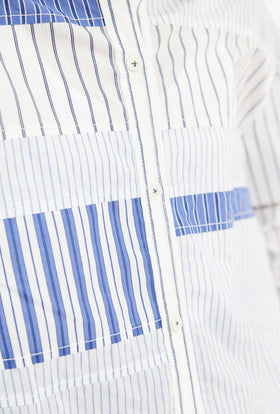 Light Cotton Stripes Bluse, Sky from ODEEH 