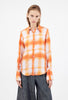 Small Painted Check Bluse, Papaya from ODEEH 