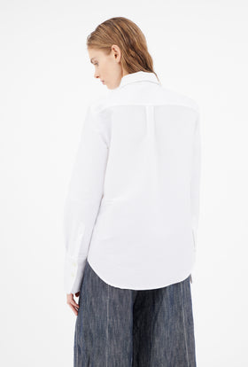 Fine Plissé Bluse, White from ODEEH 