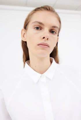 Fine Plissé Bluse, White from ODEEH 