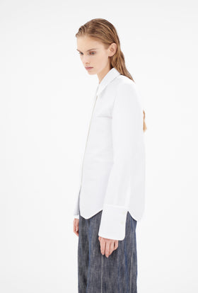 Fine Plissé Bluse, White from ODEEH 