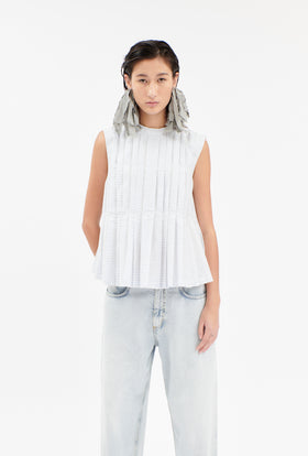 Light Cotton Stripes Bluse, Blue/White from ODEEH 