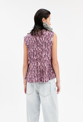 Vertikal Brushstrokes Bluse, Amethyst from ODEEH 