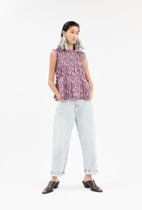 Vertikal Brushstrokes Bluse, Amethyst from ODEEH 