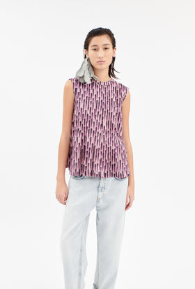 Vertikal Brushstrokes Bluse, Amethyst from ODEEH 