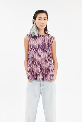 Vertikal Brushstrokes Bluse, Amethyst from ODEEH 