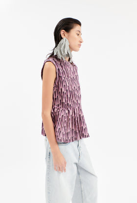 Vertikal Brushstrokes Bluse, Amethyst from ODEEH 
