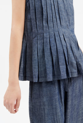 Soft Linen Shirt, Indigo from ODEEH 