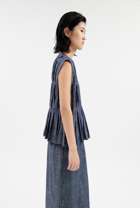 Soft Linen Shirt, Indigo from ODEEH 