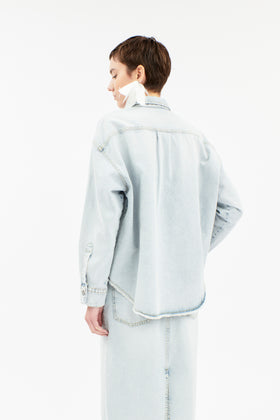 Heavily Bleached Denim Bluse, Horizon from ODEEH 