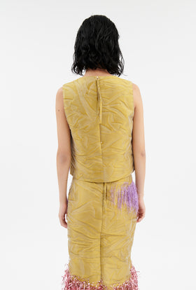 Cheerleader Jacquard Top, Citrine from ODEEH 