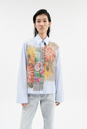 Postcard Collage Bluse, Multicolor from ODEEH 