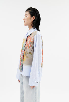 Postcard Collage Bluse, Multicolor from ODEEH 