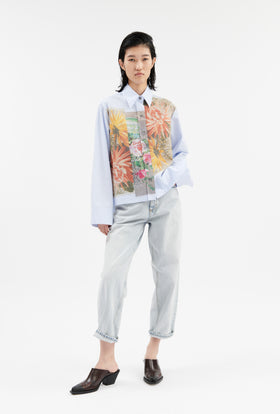 Postcard Collage Bluse, Multicolor from ODEEH 