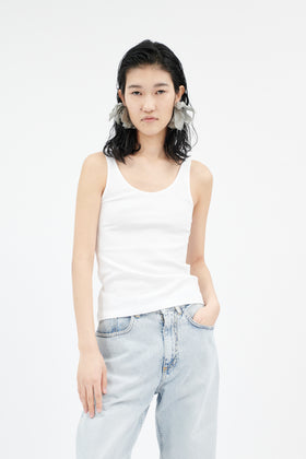 Organic Cotton Rib Jersey Top, Milk from ODEEH 