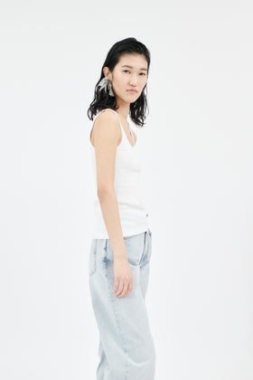 Organic Cotton Rib Jersey Top, Milk from ODEEH 