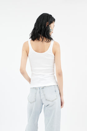 Organic Cotton Rib Jersey Top, Milk from ODEEH 