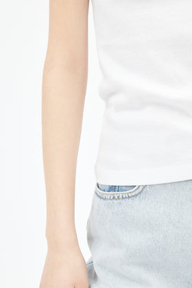 Organic Cotton Rib Jersey Top, Milk from ODEEH 