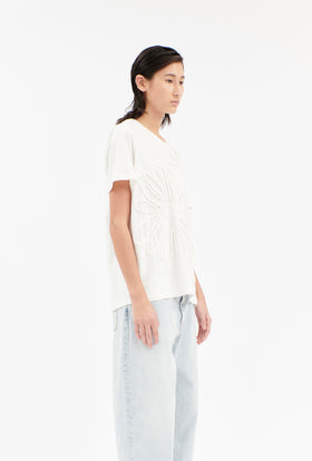 Organic Single Jersey T-Shirt, Milk from ODEEH 