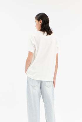 Organic Single Jersey T-Shirt, Milk from ODEEH 