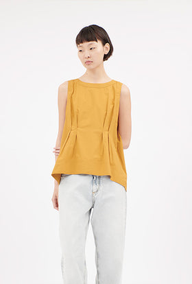 Light Poplin Bluse, Saffran from ODEEH 