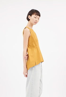 Light Poplin Bluse, Saffran from ODEEH 