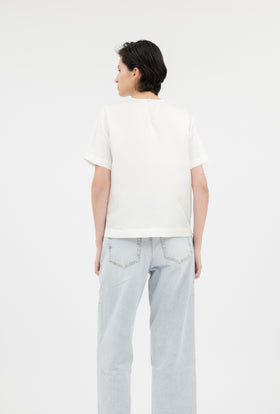 Fine Silk Bluse, Milk from ODEEH 