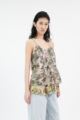 Big Brush Strokes Top, Bush Green from ODEEH 