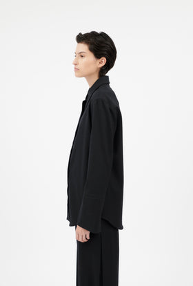 Flannel Bluse, Jet Black from ODEEH 