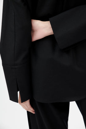 Flannel Bluse, Jet Black from ODEEH 