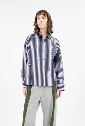 Men's Stripe Bluse, Marine from ODEEH 