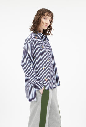 Men's Stripe Bluse, Marine from ODEEH 