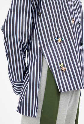 Men's Stripe Bluse, Marine from ODEEH 