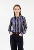 PAINTED STRIPES / TWILL Bluse, Ink from ODEEH 