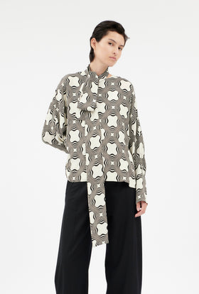 Sablé Bluse, Black White from ODEEH 