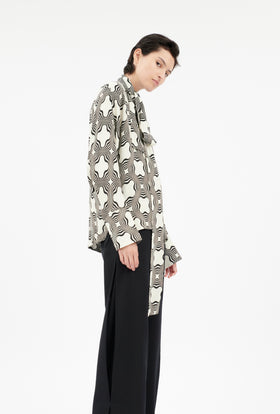 Sablé Bluse, Black White from ODEEH 