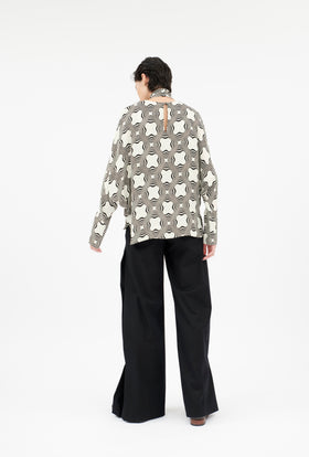 Sablé Bluse, Black White from ODEEH 