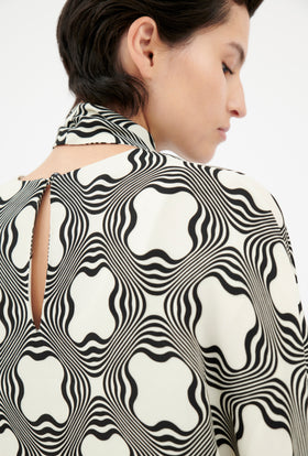 Sablé Bluse, Black White from ODEEH 