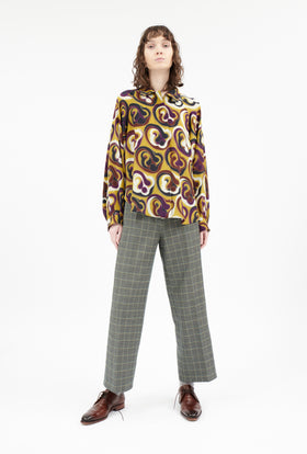 Blurred Paisley Bluse, Jade Yellow from ODEEH 