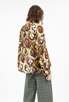 Blurred Paisley Bluse, Jade Yellow from ODEEH 
