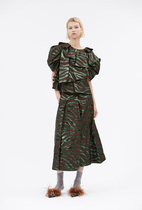 Fancy Zebra Bluse, Teal from ODEEH 