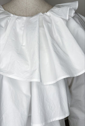Light Poplin Bluse, White from ODEEH 